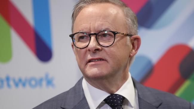 Prime Minister Anthony Albanese insisted that he “inherited” the Morrison government’s legislated tax cuts. Picture: NCA NewsWire/David Crosling