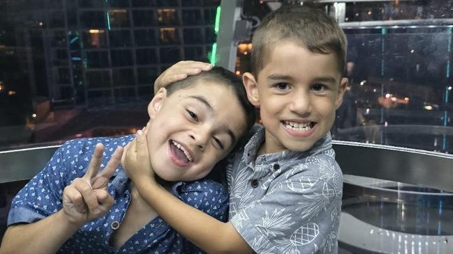 Liam (left) with his brother Charlie. Picture: Supplied.
