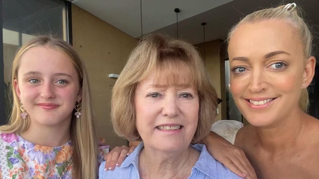 Jackie O with her mum Julie and daughter Kitty. Picture: Instagram