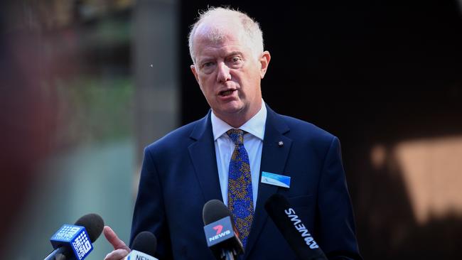 NSW Chief Operations Officer Howard Collins speaks to the media during a press conference in Sydney. Picture: NCA NewsWire/Bianca De Marchi