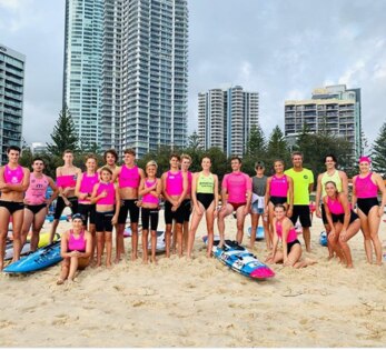 The Burleigh Heads Mowbray Park surf lifesaving squad have secured Michael King as coach. Pic: Supplied.