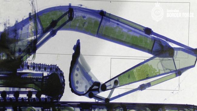 Just last week, it was revealed Rebels bikies tried to import $144 million worth of cocaine in a second-hand excavator. Picture: Australian Border Force