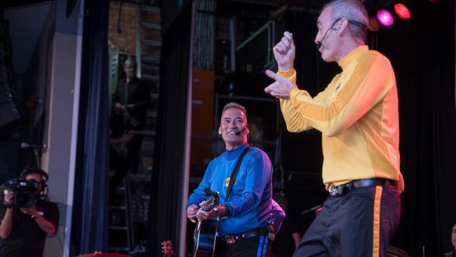 Anthony Field and Greg Page perform together.