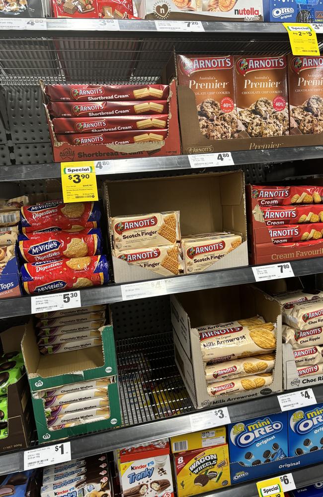 Arnott’s has confirmed a ‘supply issue’ is behind the disappearance of its popular Nice biscuits from supermarket shelves. Picture: news.com.au