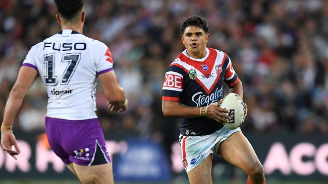 Latrell Mitchell’s star is about to burn brighter than just about any other player in the NRL. Picture: AAP Image/Joel Carrett