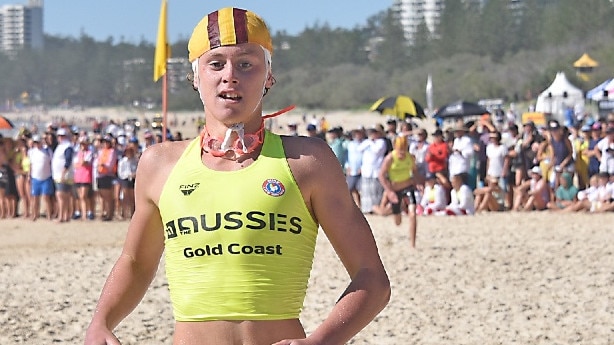 Young surf star Mitch Morris at the Australian surf life saving championships. Pic: Harvie Allison.