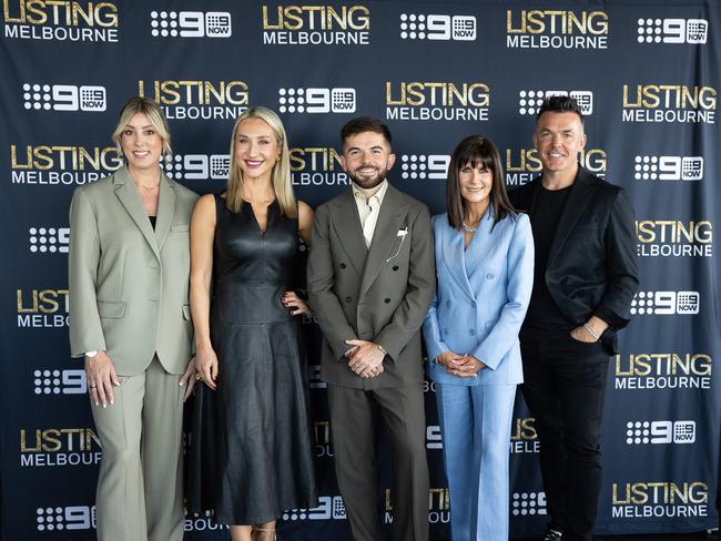 Listing Melbourne launch (L-R) Tabitha Robb, Diana Kozlowska, Fraser Lack, Nicole Jacobs and Andrew Campbell. Picture: Fiona Hamilton