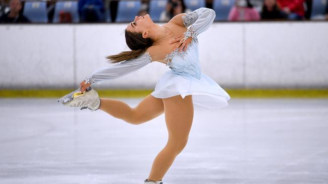 Emily-Jean Kelly was second in the Queensland Queensland Figure Skating Championships. Picture, John Gass