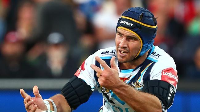 Nathan Friend was the first man to the 100-game milestone at Gold Coast. Picture: Getty Images