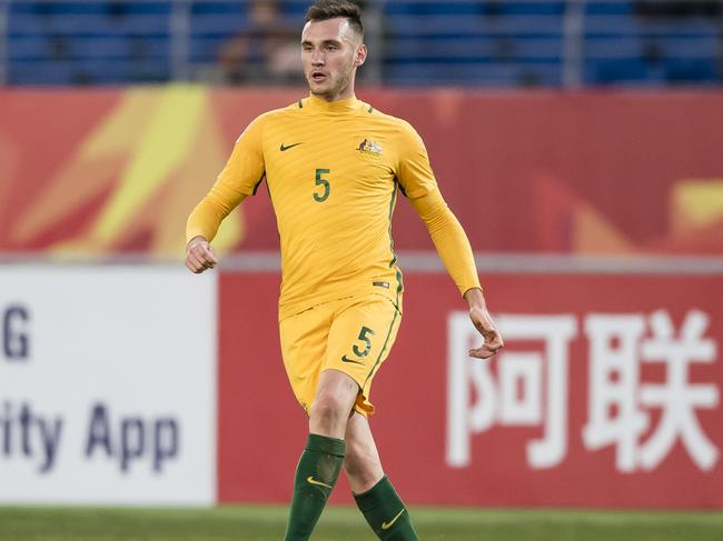 KUNSHAN , CHINA - JANUARY 14: Aleksandar Susnjar of Australia in action during the AFC U23 Championship China 2018 Group D match between Vietnam and Australia at Kunshan Sports Center on 14 January 2018, in Kunshan , China. (Photo by Power Sport Images/Getty Images)