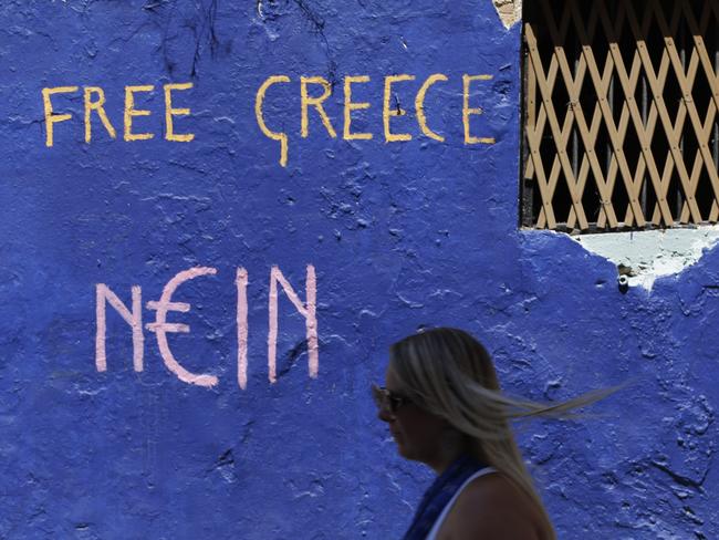 Tax and pension reform coming ... Greece made a request for aid from Europe's bailout fund as it rushed to deliver details of its proposed economic reforms. Picture: AP Photo/Thanassis Stavrakis