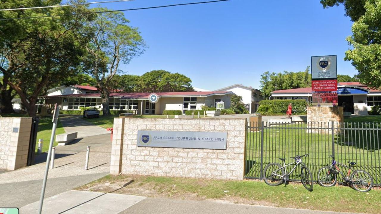 The two Palm Beach Currumbin State High students were taken to hospital on Wednesday. Picture: Google