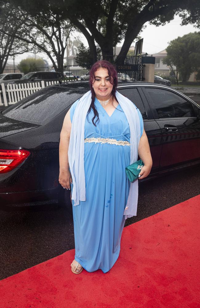 Graduate Sophie Belot at Clifford Park Special School formal at Clifford Park Racecourse, Wednesday, November 20, 2024. Picture: Kevin Farmer