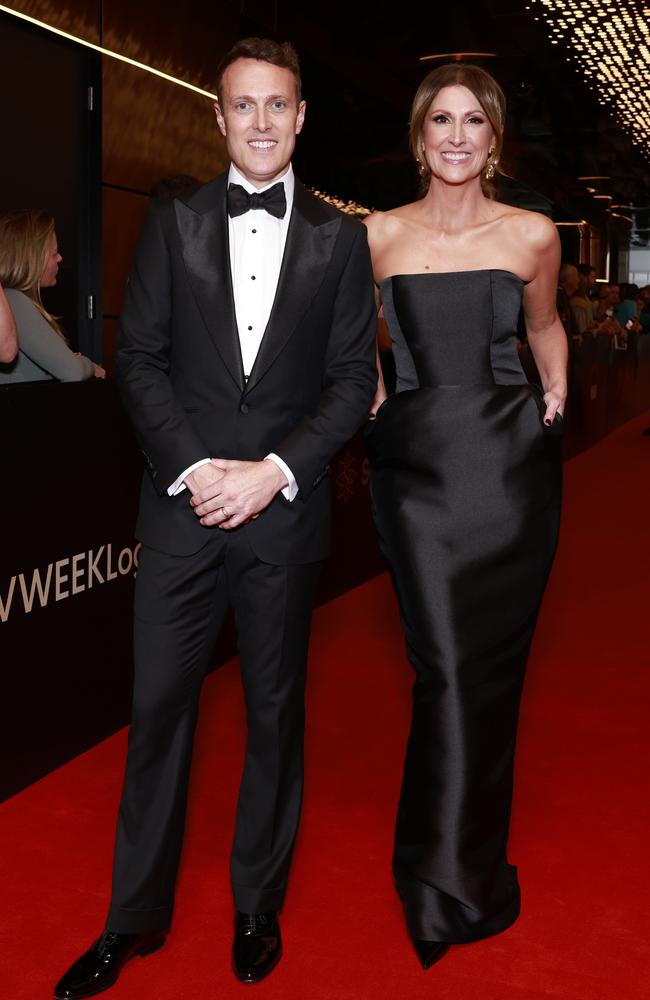 Matt Shirvington and Natalie Barr attend the 63rd TV WEEK Logie Awards at The Star, Sydney in July 30. Picture: Getty Images