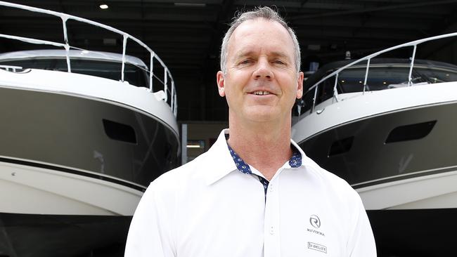 Riviera Australia employs a 600-strong team on the Gold Coast. Pictured is chairman Rodney Longhurst at Riviera’s Coomera facility. Picture: Tertius Pickard