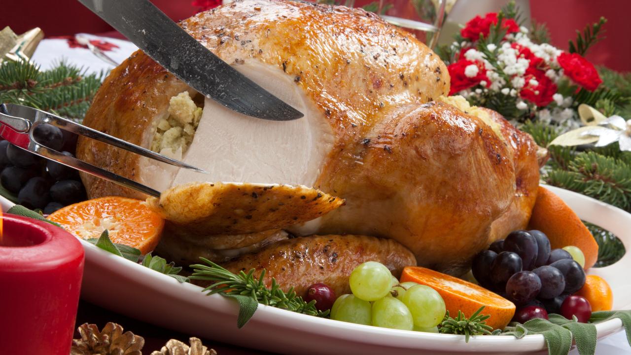 Roast turkey with all the trimmings.