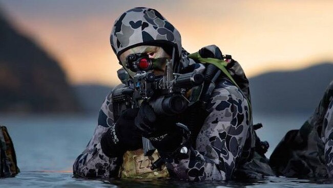 The nvy's elite clearance divers train at the Pittwater Annex of HMAS Penguin. Picture Facebook (RAN)