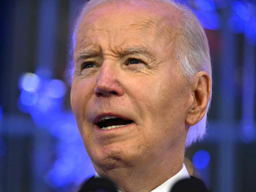 Joe Biden speaks during a Hanukkah holiday reception at the White House. Picture: Jim Watson/AFP