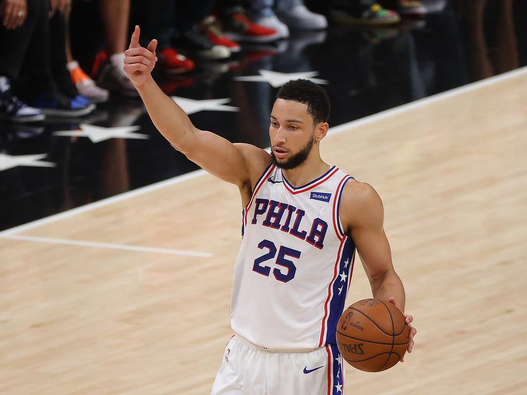 Ben Simmons looks to have played his last game in a 76ers uniform. Picture: Kevin C. Cox/Getty Images