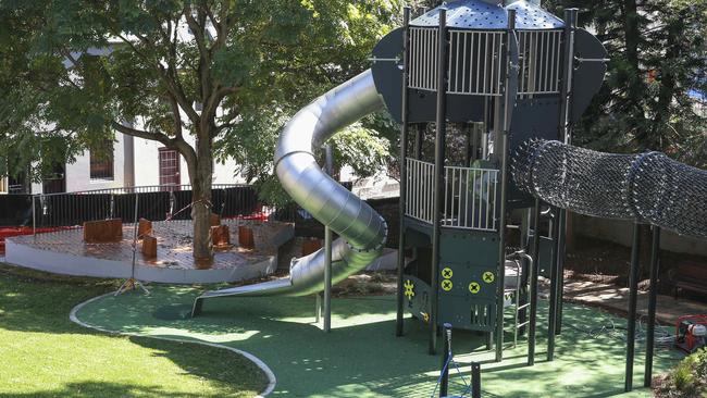 New play equipment at the East Sydney Community and Arts Centre on the corner of Burton and Palmer streets in Darlinghurst. Picture: Dylan Robinson