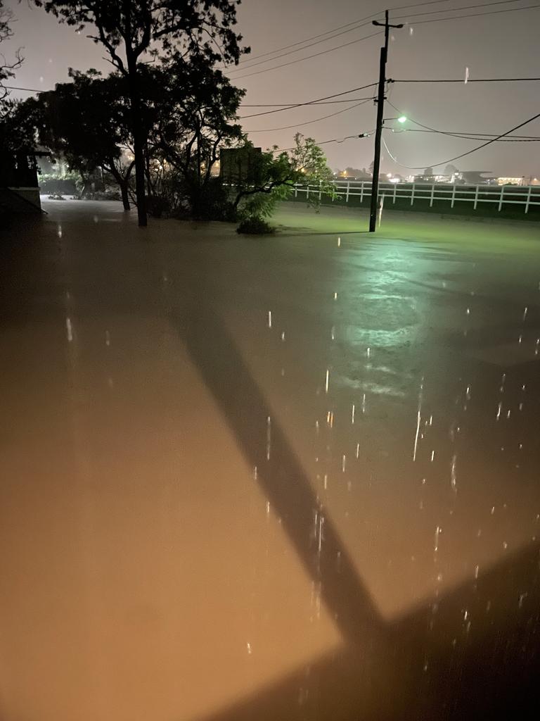 The rising water at Anthony Blaslov’s home.