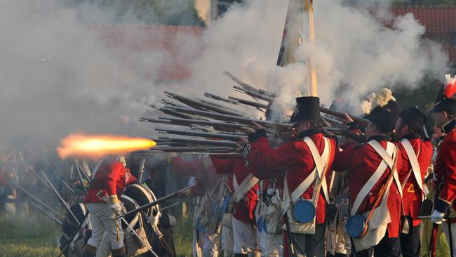 A remake of the battle of Waterloo. Picture: AFP