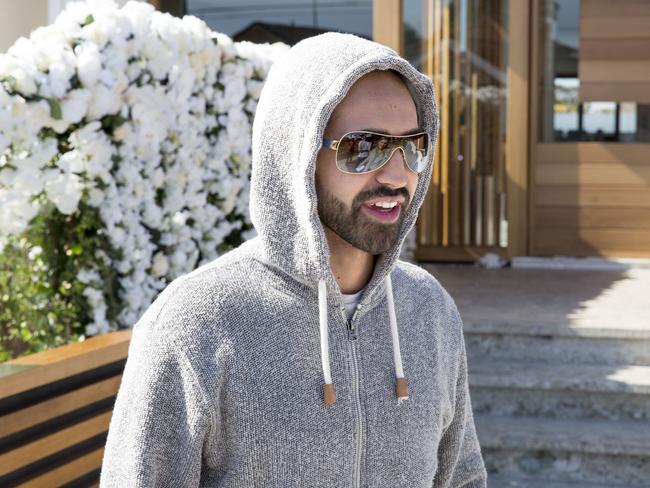 Ibrahim Azam one of the groomsmen from Auburn deputy mayor Salim Mehajer's wedding talking to media outside Salim Mehajer's house in Lidcombe.