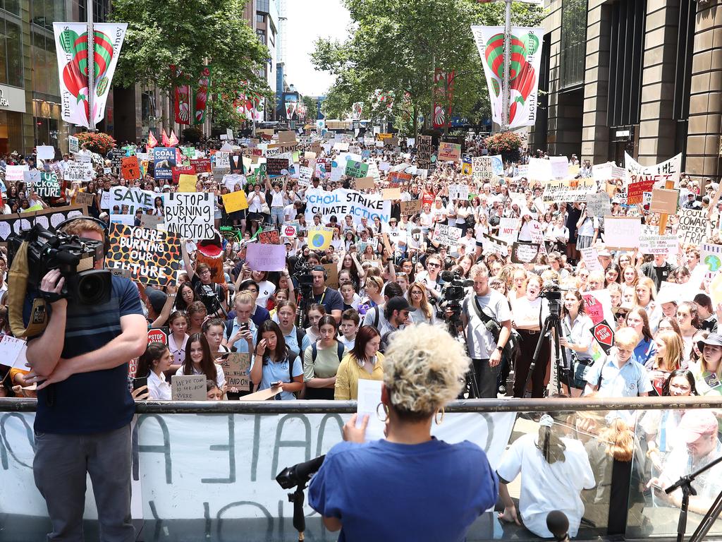 Huge crowds flooded Martin Place in Sydney. Picture: Mark Metcalfe/Getty Images