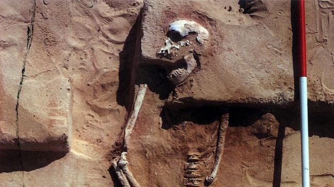 The skeleton of Mungo Man.