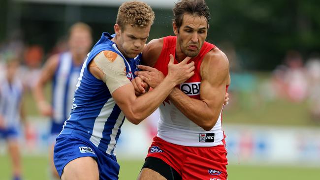 Josh Kennedy in action for the Swans. Picture: Nathan Edwards