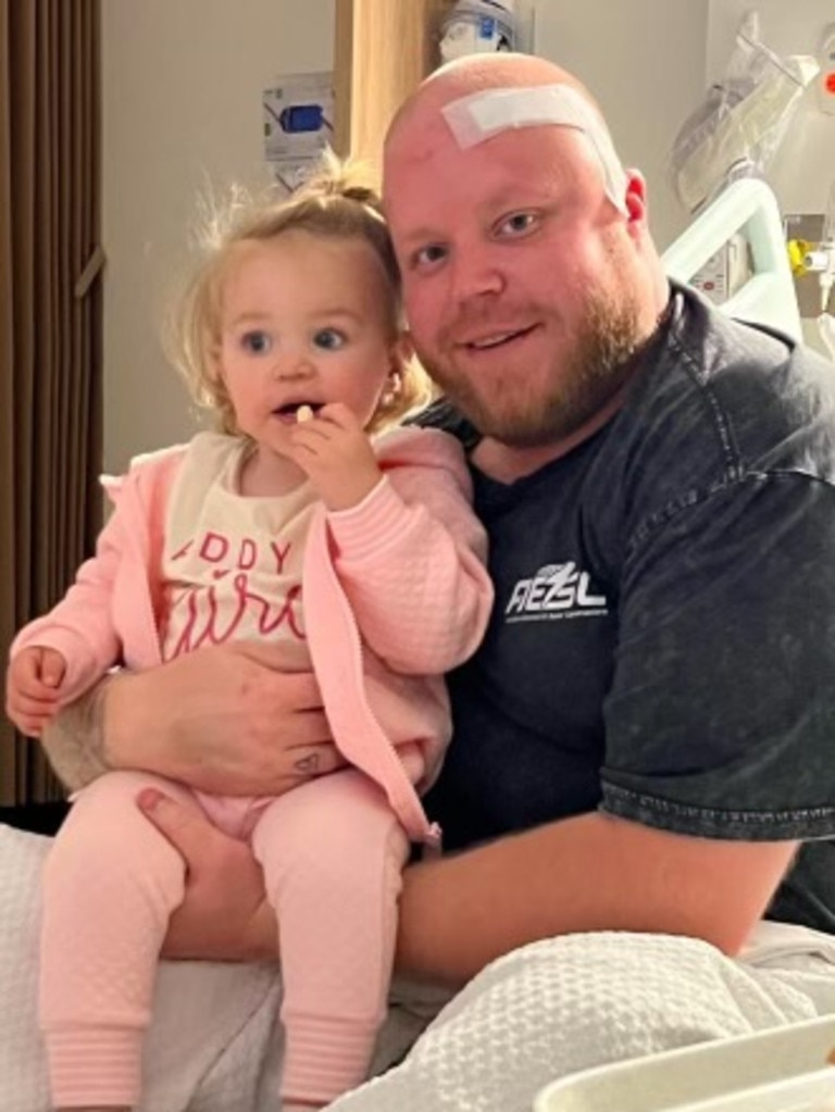 Darryl with his one-and-a-half-year-old daughter Ellie. Picture: Supplied