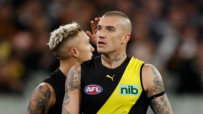 Dustin Martin is facing a grilling by AFL investigators.