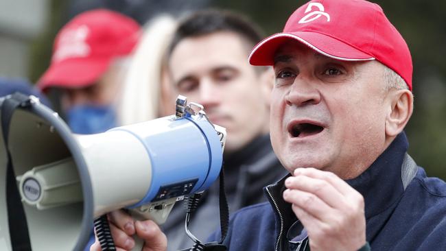 Srdjan Dojkovic released a statement saying he would not attend his son’s semi-final at Rod Laver Arena on Friday night as he did not want to cause a “disruption”. (Photo by Srdjan Stevanovic/Getty Images)