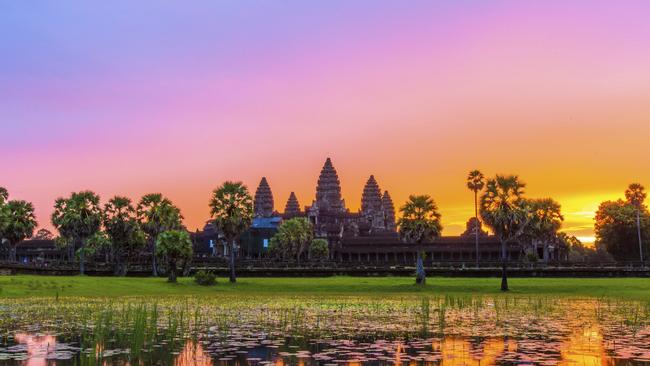 Angkor Wat Temple before sunrise, Siem Reap, Cambodia.