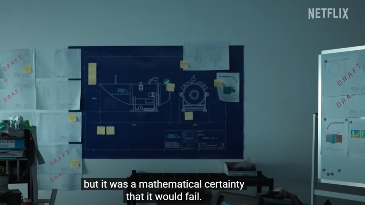 One interviewee said there was no way of knowing when Titan was going to fail but it was a mathematical certainty that it would fail’. Picture: Netflix