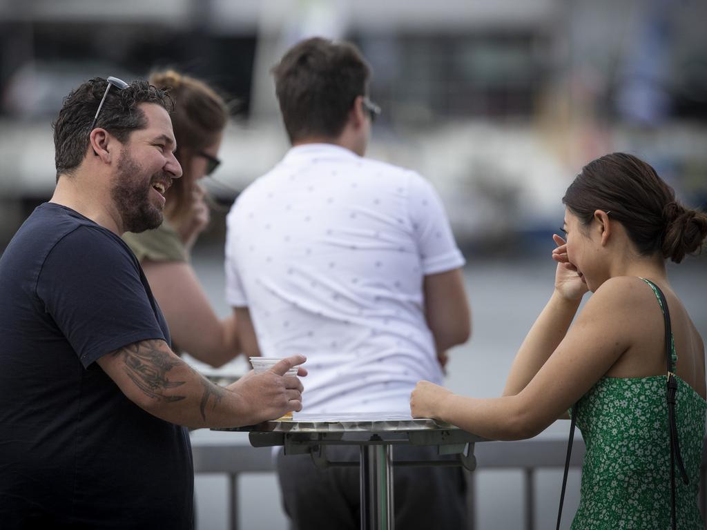 Patrons at day 5 of the Taste of Tasmania. Picture: LUKE BOWDEN