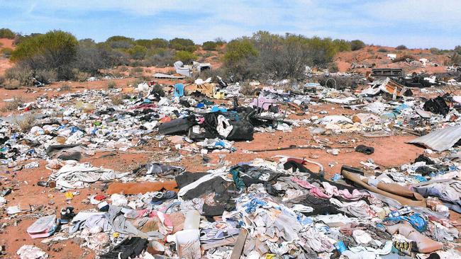 Rubbish piles up in the South Australian town of Davenport. Source: Supplied