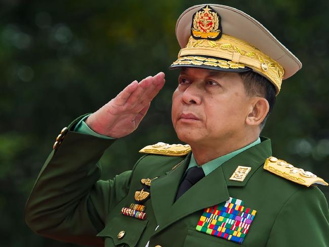 Myanmar's Chief Senior General Min Aung Hlaing. Picture: AFP