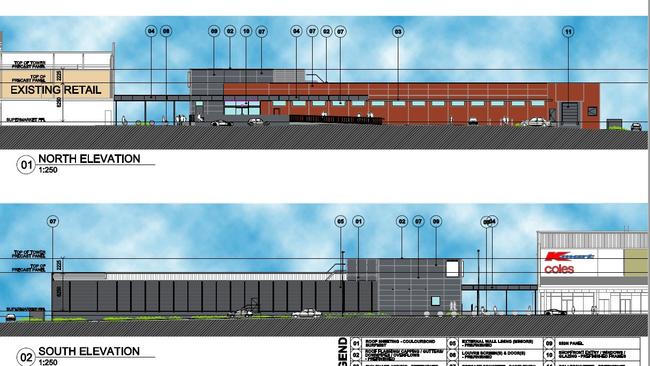 Elevations of what the building would look like from the south.