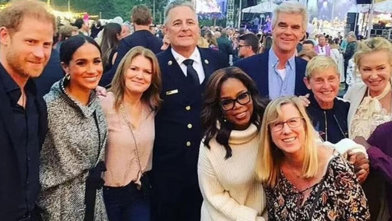 Prince Harry, Meghan Markle, Oprah Winfrey, Ellen DeGeneres, Portia De Rossi. Picture: Instagram