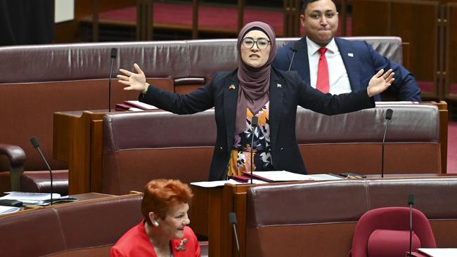 Fatima Payman claims a “double standard” is in play. Picture: Martin Ollman