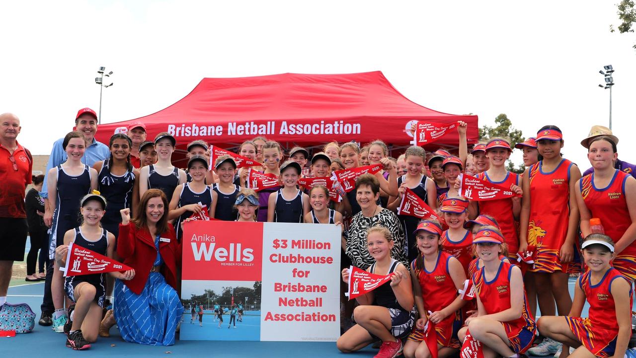 Labor MP Anika Wells promising $3 million for a clubhouse for the Brisbane Netball Association at Bradbury Park