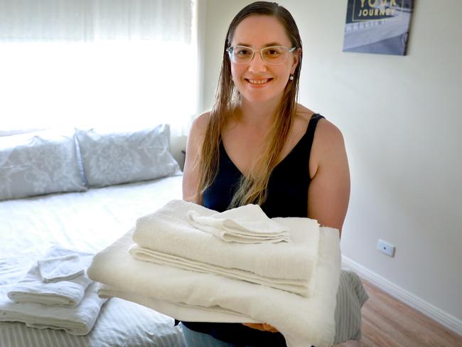 Dundas superhost Sarah Kerr is cashing in on the growing popularity of Airbnb in western Sydney. Picture: AAP Image/ Angelo Velardo