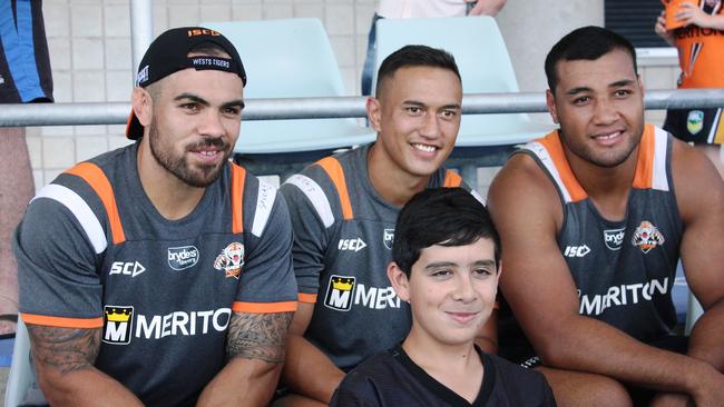 Wests Tigers open training session at Campbelltown Sports Stadium on January 15, 2015