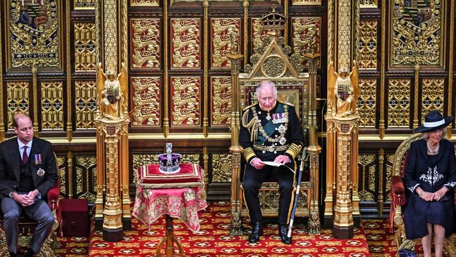 William, Charles and Camilla all had roles at the State Opening of Parliament on May 10. Picture: Ben Stansall – WPA Pool/Getty Images.