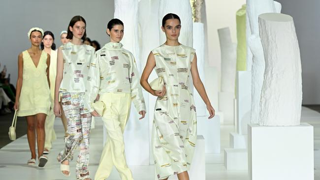 Booked your ticket yet? Oroton was travel ready at Australian Fashion Week. Picture: Stefan Gosatti/Getty Images