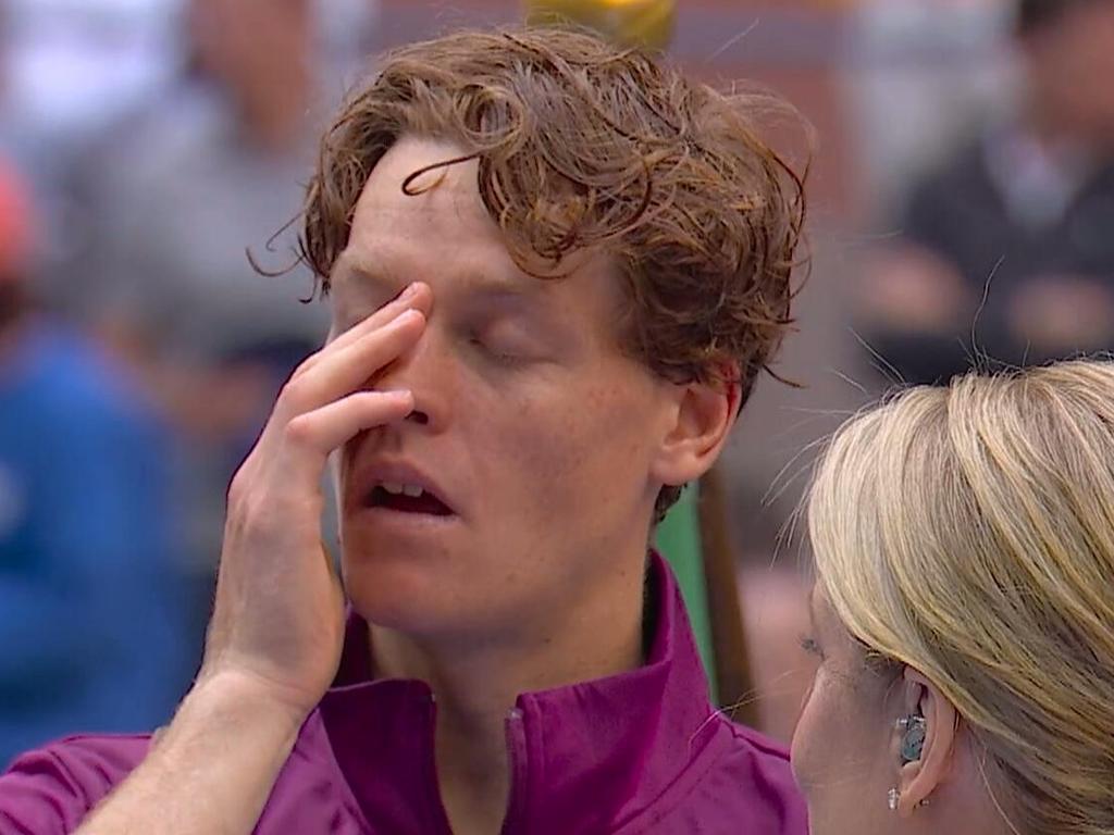 Jannik Sinner gets emotional on court