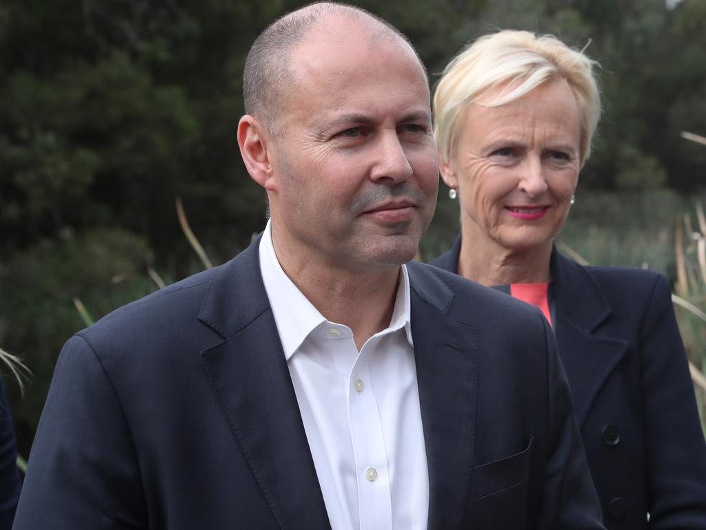 Treasurer, Josh Frydenberg, pictured with Higgins MP Katie Allen MP, has defended his decision to preference One Nation. Picture: NCA NewsWire / David Crosling