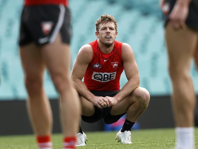 Luke Parker during Sydney Swans training at the SCG on August 22, 2024.  Photo by Phil Hillyard(Image Supplied for Editorial Use only - **NO ON SALES** - Â©Phil Hillyard )