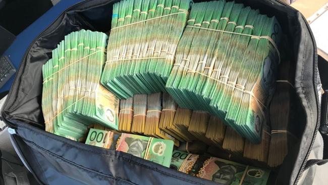 Cash found as part of police investigations.